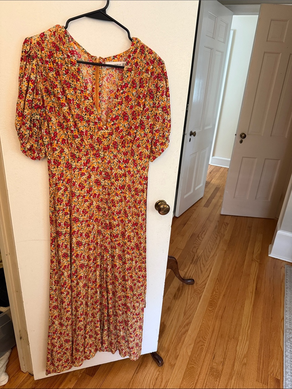Faithfull the Brand Yellow and Red Floral Maxi Dress